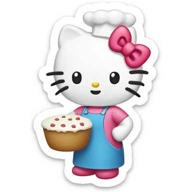 hello kitty baking sticker