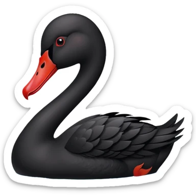 Black swan sticker