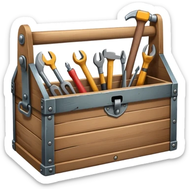 carpenter Toolbox with multiple tools sticker