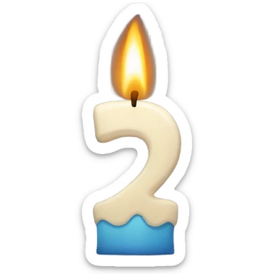 Six number candle sticker