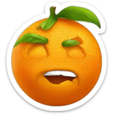 deformed orange sticker