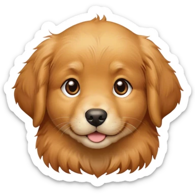 Golden retriever puppy with reddish hair sticker