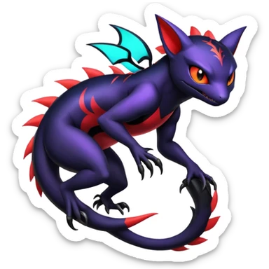 Shiny Epic Badass Noibat-Salandit-Litten-Hybrid sticker