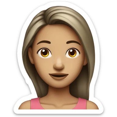 Skinny girl that looks weird sticker