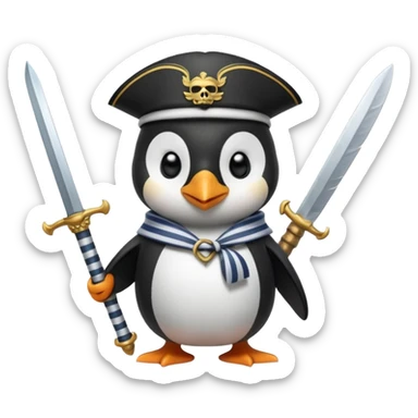 sailor pirate penguin sticker