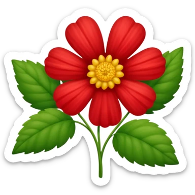 Broto de planta de flor vermelha sticker