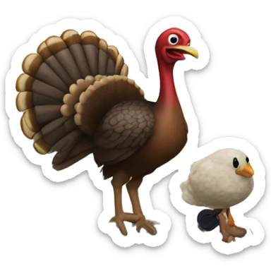 Animal turkey crossing Abbey Road sticker