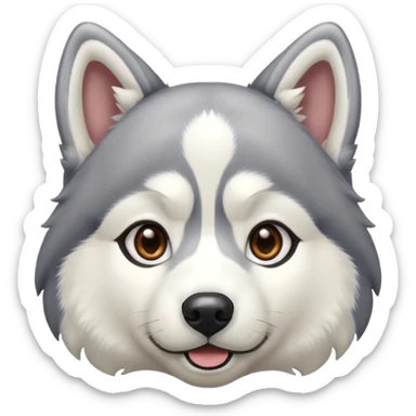 Husky with floppy ears sticker