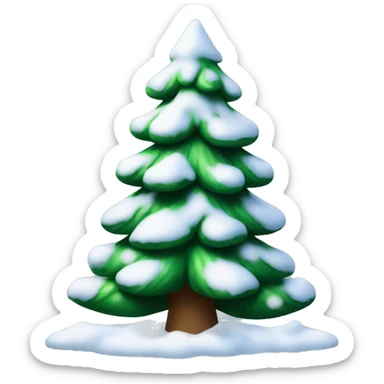 christmas tree with snow sticker