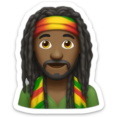 rasta man sticker