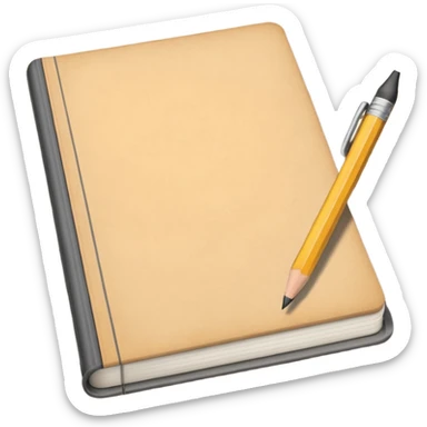 journal and pencil sticker