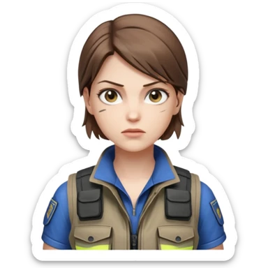 Jill valentine from resident evil 3 remake sticker