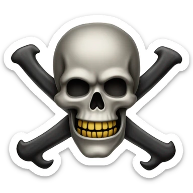 sad "jolly Roger" sticker