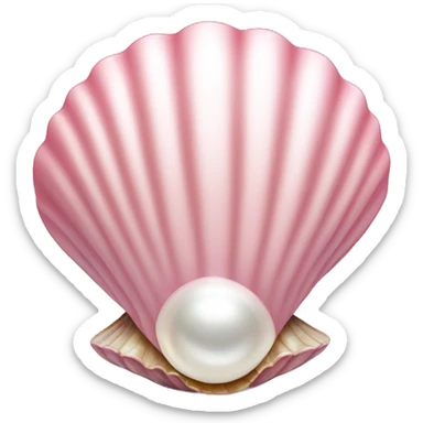 Beautiful Pink shell with pearl inside sticker