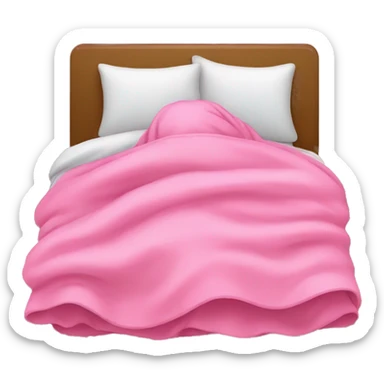Sleeping under pink blanket sticker