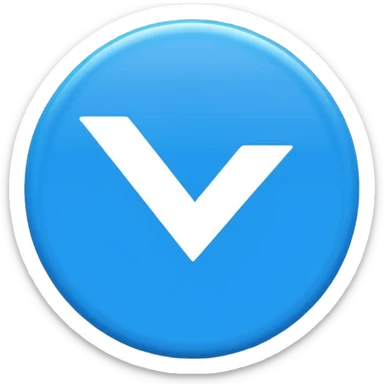 blue tick inside a blue circle sticker