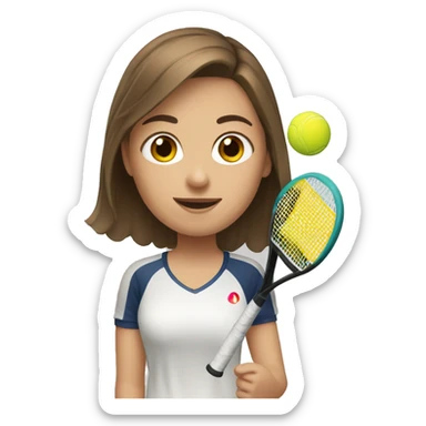 Girl brown hair playing Padel  sticker