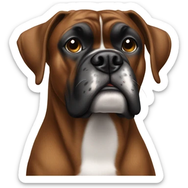 Two brindle colored boxer dogs  sticker