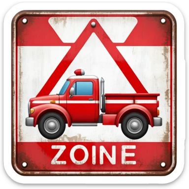 towing zone sticker