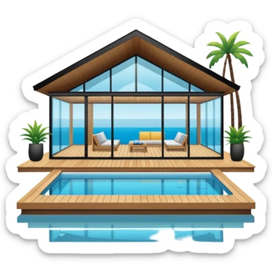 pool house sticker