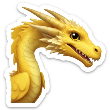Golden Feathertail dragon sticker