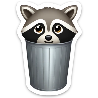 raccoon trash can sticker