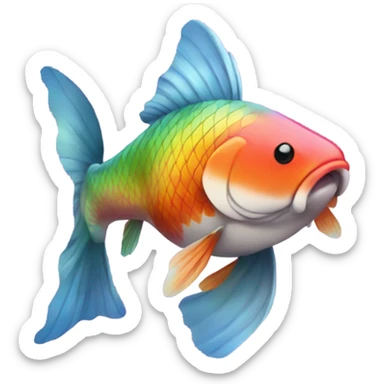 Fat koi karper rainbow sticker