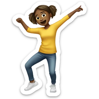 girl doing a dab sticker