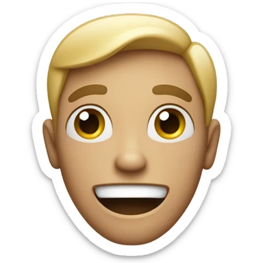 smiling but shaking and nervous  sticker