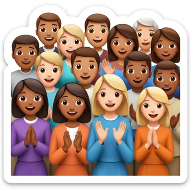 Choir singing sticker