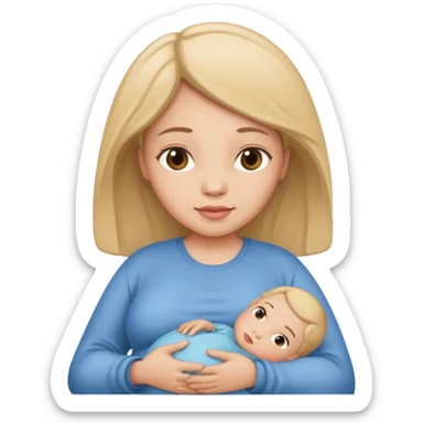 A serene biblical illustration of the mary when pregnant sticker