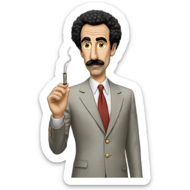 borat-with-a-cigarrete sticker