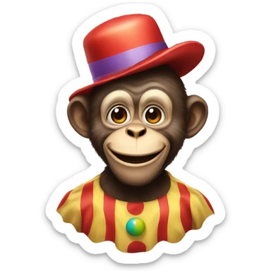 Clown Monkey sticker