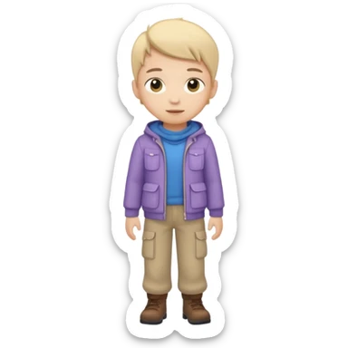 a cute math adventurer, wearing basic clothes, full body sticker