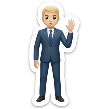 ligth man with a disgusted face full body sticker