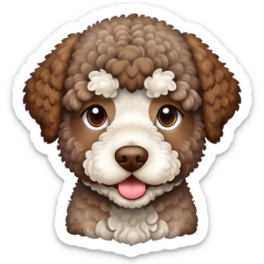 Brown lagotto romagnolo sticker