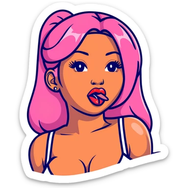 nicki minaj sticking her tongue out  sticker