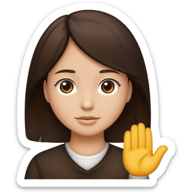 Dark brown hair, light skined sticker