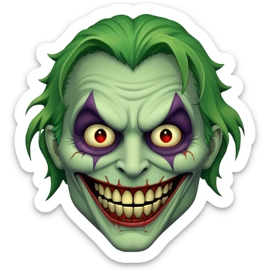 zombie joker face sticker