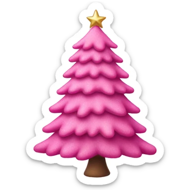 Pink Christmas tree sticker