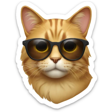 Cat with sunglasses sticker