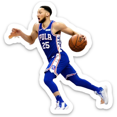 Ben Simmons escaping a fire sticker