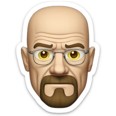 Walter white in Heisenberg sticker