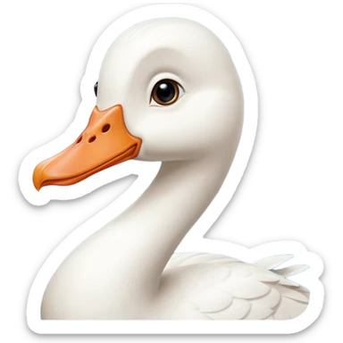 Goofy ahh retarded white Goose  sticker