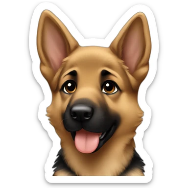 German shepherd puppy sticker