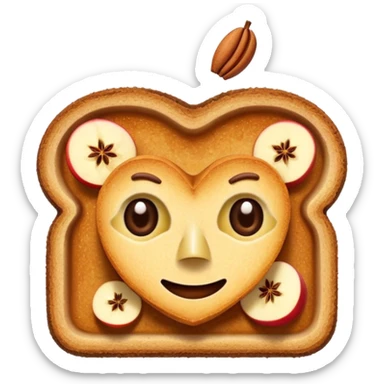 cinnamon apple toast sticker