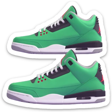 Air Jordan 3 Pine Green sneaker sticker