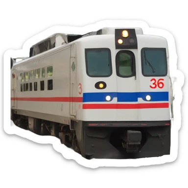 Train with number "36" sticker