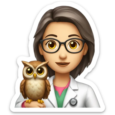 Owl-girl-scientist-with-cylinder sticker
