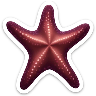 maroon starfish sticker